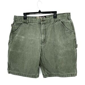Gravel Gear Carpenter Cotton Shorts Mens 42 x 10 Gray Canvas Workwear Outdoor